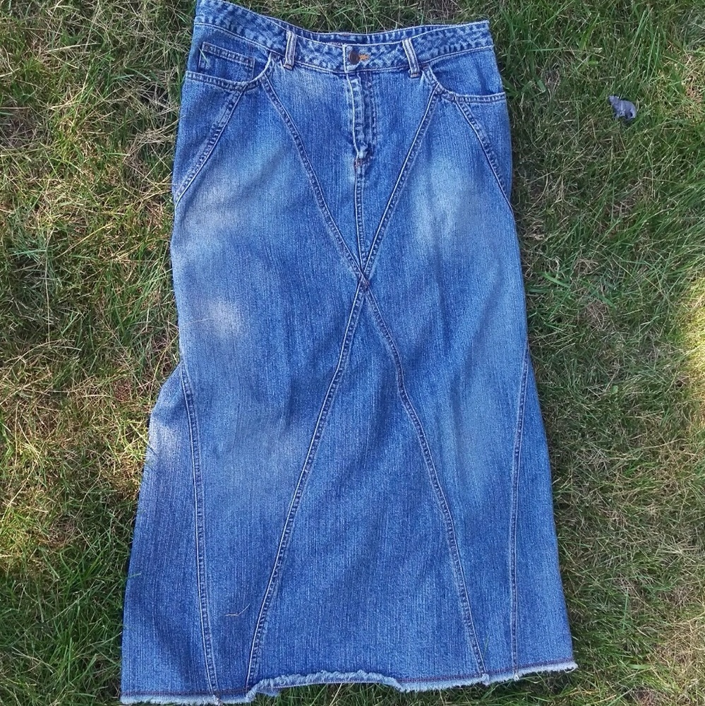 Denim Maxi Skirt